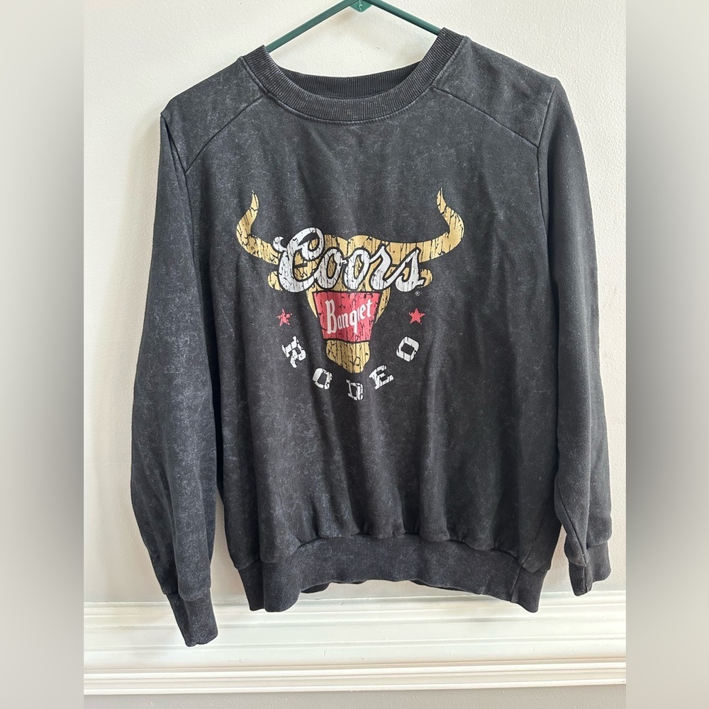Coors Banquet Logo Graphic Crewneck Sweatshirt - Picture 7 of 9